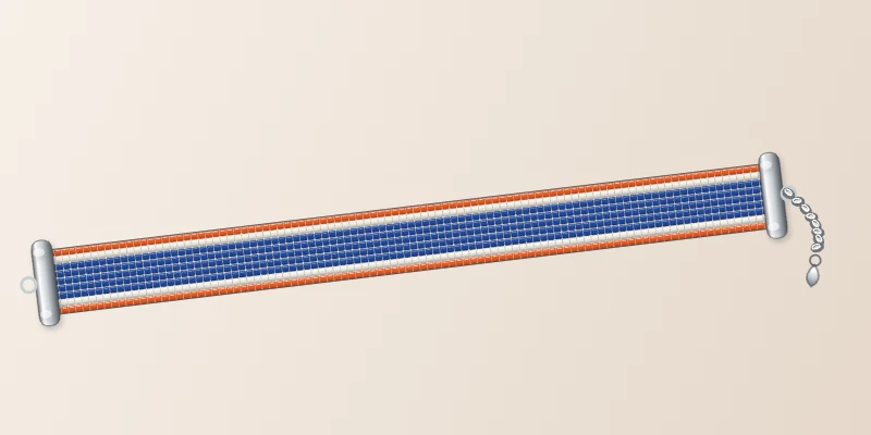 Photo produit du bracelet Bleu Blanc Orange