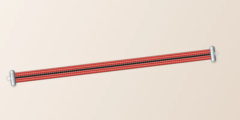 Photo produit du bracelet rouge noir