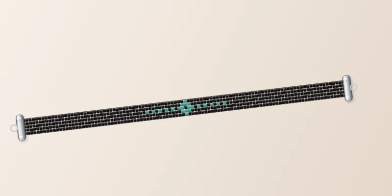 Bracelet Miyuki Turquoise, tissé à la main sur 5 rangs