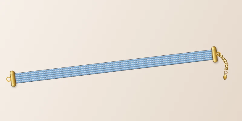 Bracelet Miyuki Caribbean Teal, tissé à la main sur 5 rangs