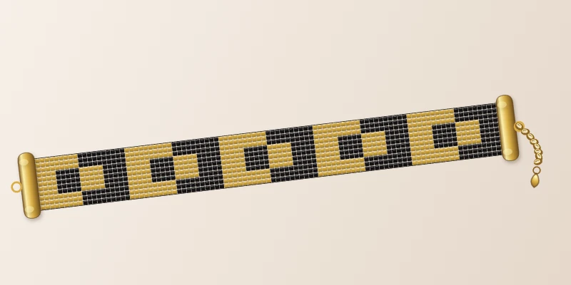 Bracelet Miyuki Comtesse 11 rangs, tissé à la main sur 11 rangs